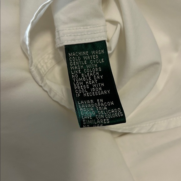 Lauren Ralph Lauren Relaxed Fit Roll-Tab-Sleeve Shirt Size Large - Picture 12 of 12